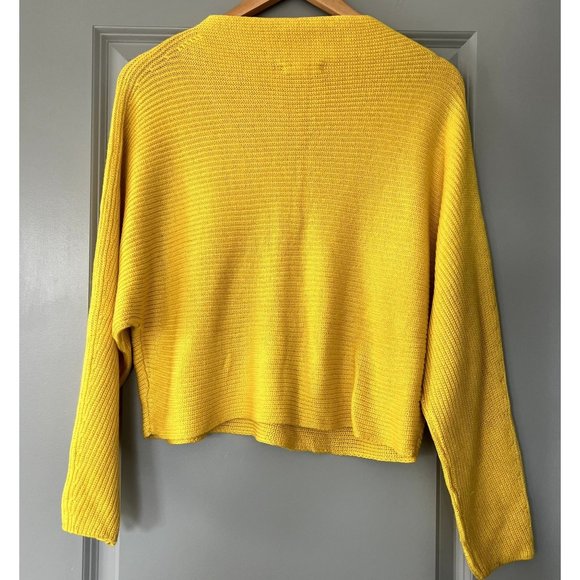 Leith Sweaters - Leith Nordstrom Yellow Crop Knit Sweater Dolman Sleeve Women's Size XS